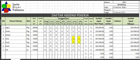 absen contoh sipilpedia