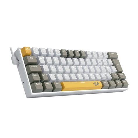 Teclado Gamer Mecânico Redragon Lakshmi Sunrise Mini Amarelo Branco