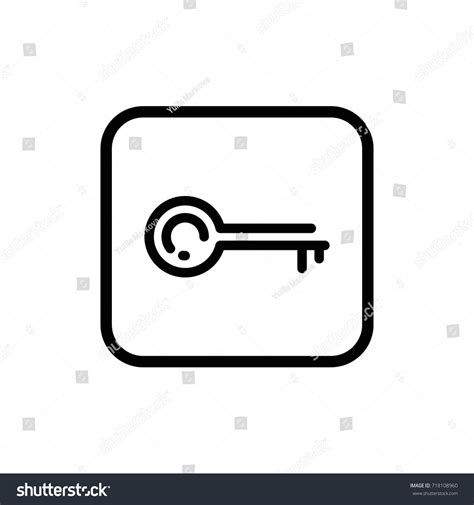 Simple Outline Key Vector Icon Keyword Stock Vector (Royalty Free) 718108960 | Shutterstock