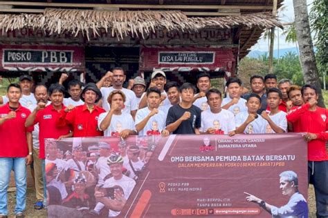 Orang Muda Ganjar Perbaiki Posko Pemuda Batak Bersatu Di Kabupaten Karo