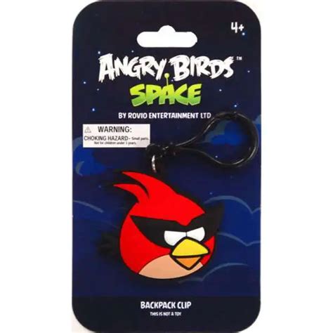 Angry Birds Space Super Red Bird Plush Backpack Clip Commonwealth Toys ...