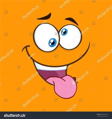 Mad Cartoon Funny Face Crazy Expression Stock Vector (Royalty Free ...