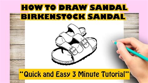 Sketch How To Draw Sandal Birkenstock Sandal Youtube