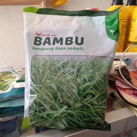 Jual Benih Kangkung Daun Sempit Bambu Kg Garuda Seed Shopee Indonesia