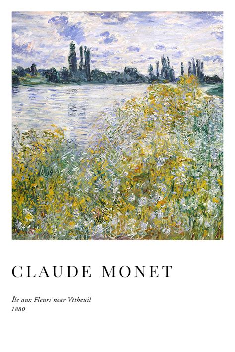 Claude Monet Le Aux Fleurs Near V Theuil Variante X Cm