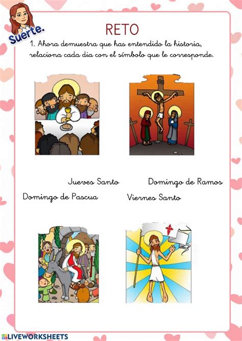 Ficha Online De Semana Santa Para Tercero De Primaria Puedes Hacer Los