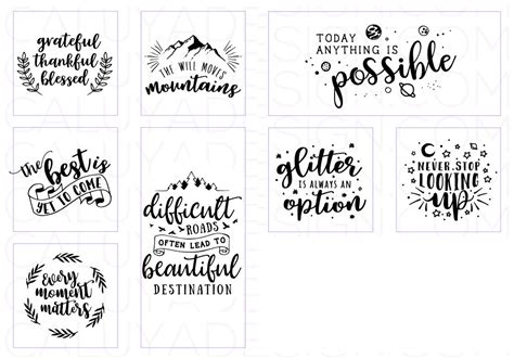 Inspirational Quote Svg Cut File Bundle