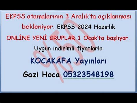 Ekpss Atamaları Ne Olacak Online Ekpss Kursumuz Başlıyor Erken kayıt