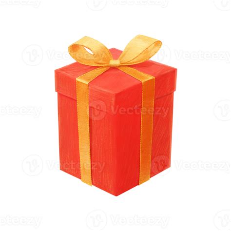Rojo Regalo Caja Con Dorado Cinta Ideal Para Celebraciones Vacaciones