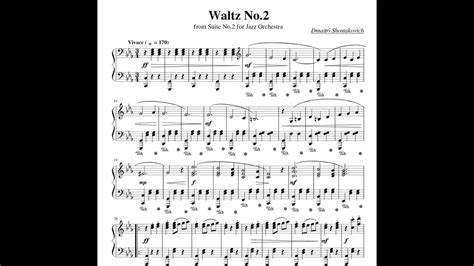 Waltz No 2 The Second Waltz by Dmitri Shostakovich Sheet, Шостакович ...