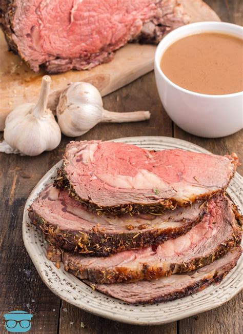 Garlic Butter Prime Rib Roast With Au Jus The Country Cook Prime