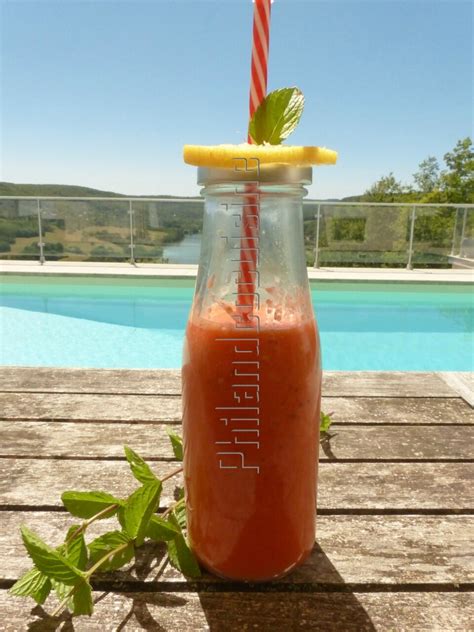 Soupe froide tomate pastèque menthe avec ou sans feta Philandcocuisine