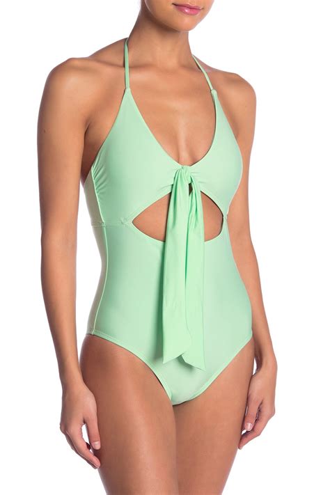 Vyb Solid Tie One Piece Swimsuit Nordstrom Rack One Piece One