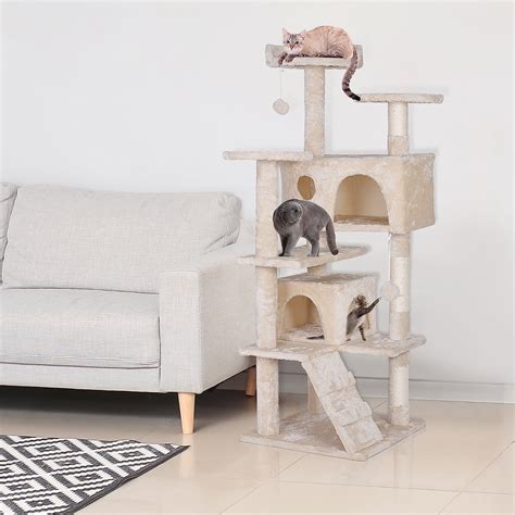 HomGarden 55 Multi Level Cat Tree Condo Cat Tower W Scratching Posts