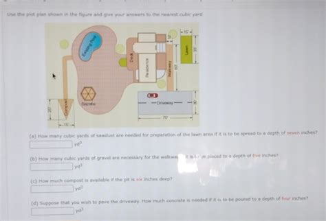 Use The Plot Plan Shown In The Figure And Give Your Answers To The