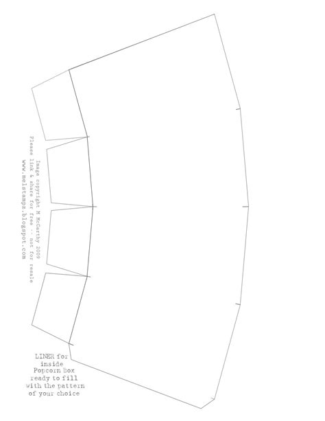 New Popcorn Box Template Set Pretty Stamp Room Storage O Popcorn