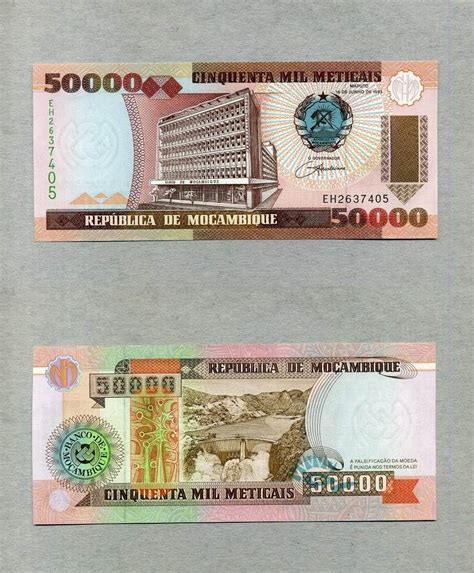 Mozambique 50 000 Meticais 16 6 1993 P 138 Unc GEM UNC MA Shops