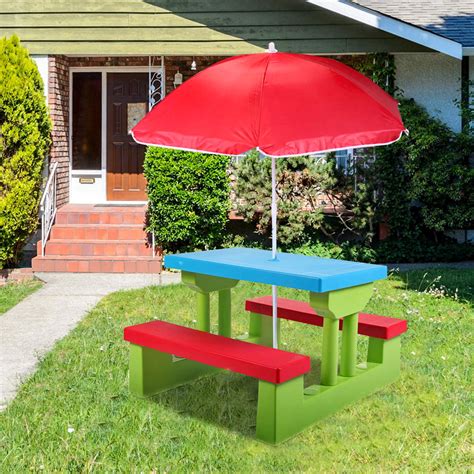 Outdoor Kids Picnic Table Sets Btmway Portable Kids Table And Chair