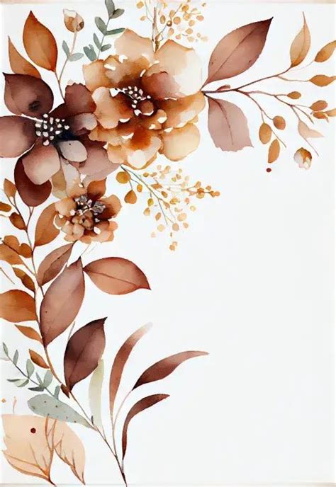 Free Watercolor Brown Flower Background Image Flower Background