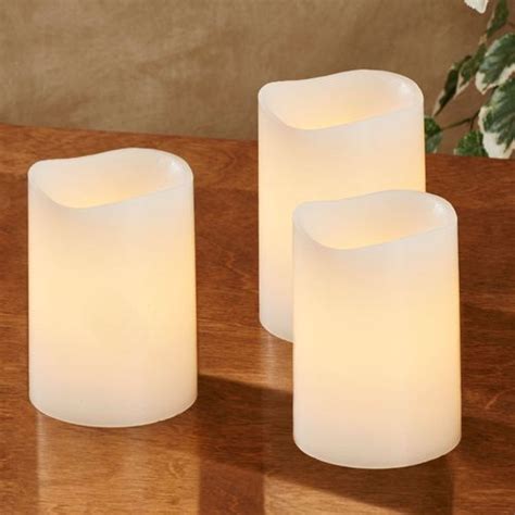 Nera Vanilla Scented Led Candle Set With Batteries