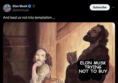 Elon Musk jokes about buying MSNBC with risqué meme Temptation