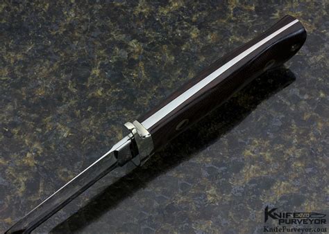 Bob Loveless Custom Knife Single Nude Logo Riverside Green Canvas Micarta Fighter With