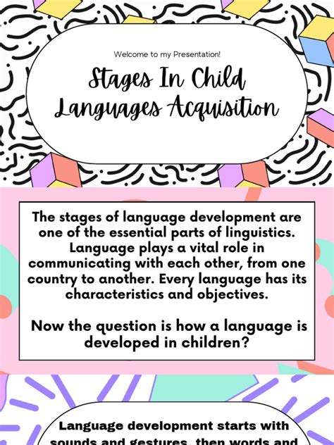 Stages in Child Language Acquisition | Download Free PDF | Language Development | English Language