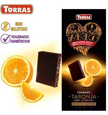 Купить Черный шоколад без сахара и глютена Torras ZERO NEGRA TARONJA с ...