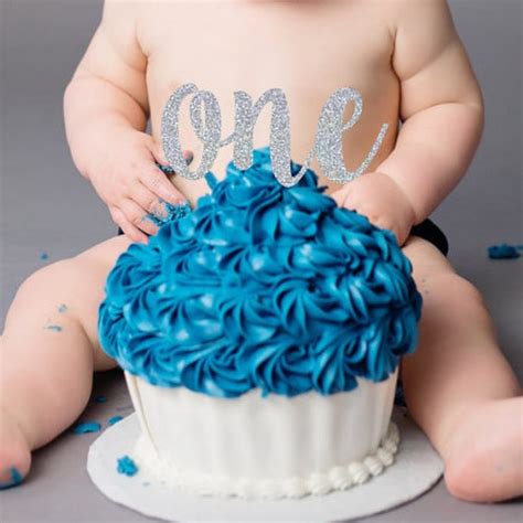 One Cake Topper First Birthday Cake Topper Smash Cake Etsy