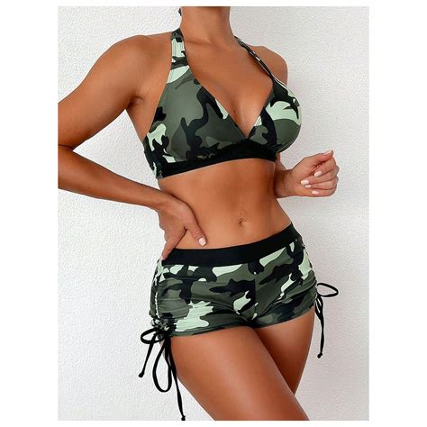 Ripley Conjunto De Bikini Verano Con Estampado Camuflaje