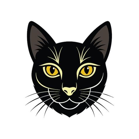 Premium Vector A Cute Cat Silhouette Illustration