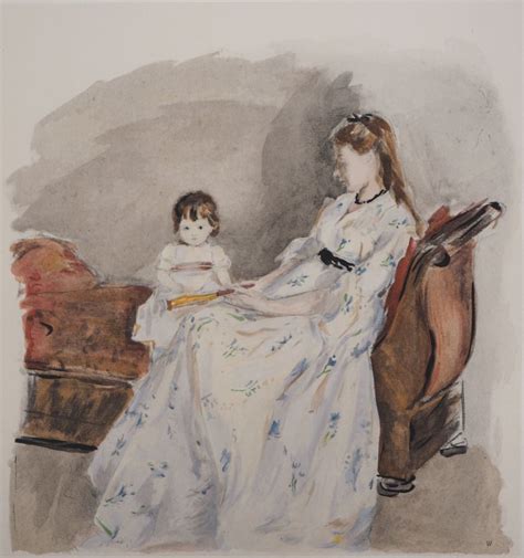 Berthe Morisot After Mother And Daughter Lithogr