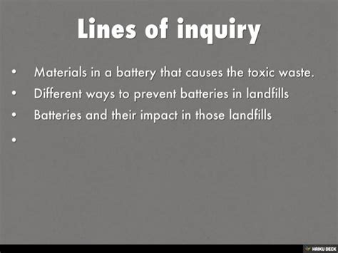 Lines Of Inquiry