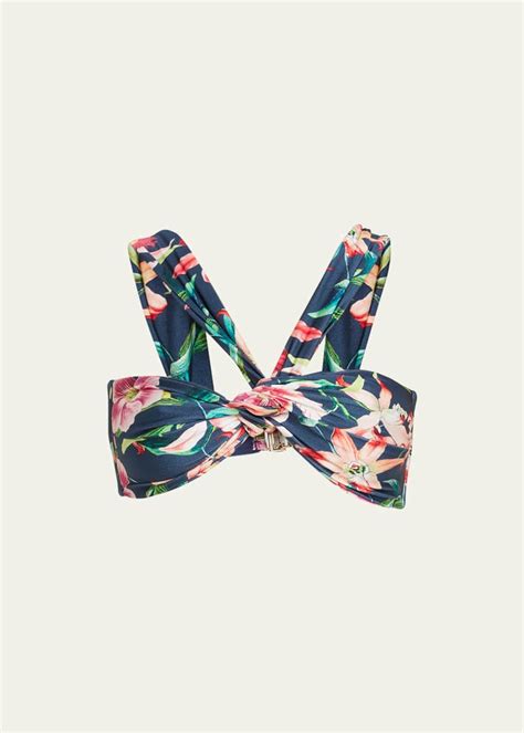PatBO Laelia Floral Bikini Top Bergdorf Goodman