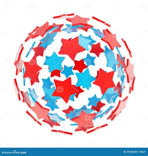 Sphere Composition Made of Glossy Stars Isolated Stock Illustration - Illustration of award ...