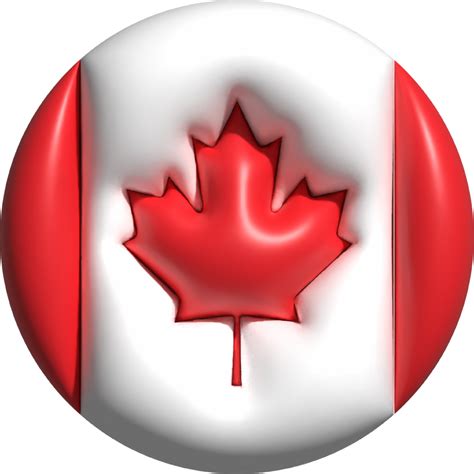 Free Canadá bandera circulo 3d 22501784 PNG with Transparent Background