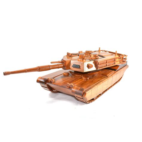 M1a2 Abrams Military Wooden Tank Wooden Army Tank Mahogany