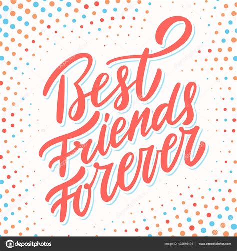 Best Friends Forever Hand Lettering Stock Vector Image By ©alexgorka