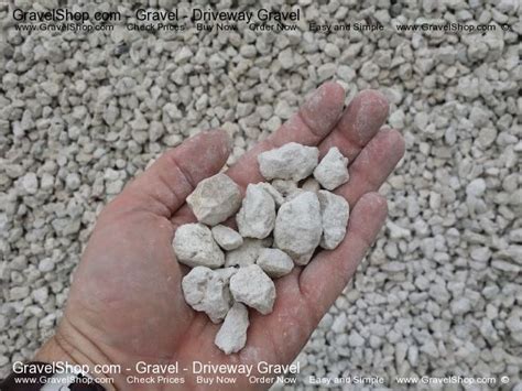 3/4" Driveway Gravel White Beige