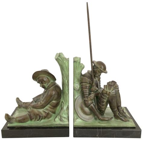 Don Quichotte And Sancho Panza Bookends By Janle For Max Le Verrier