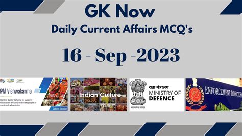 Daily Current Affairs September Gk Now