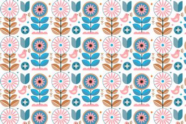 Flat Scandinavian Design Pattern Royalty Free Vector Image