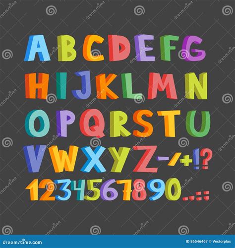 Funny Comics Font Hand Drawn Lowcase And Uppercase Colorful Cartoon