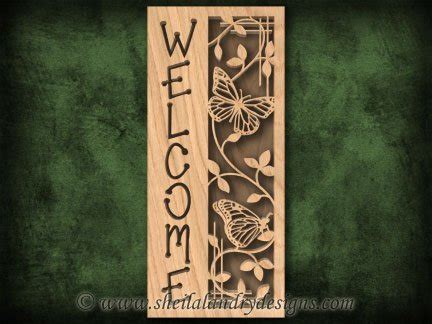 Butterflies And Vines Welcome Sheila Landry Designs