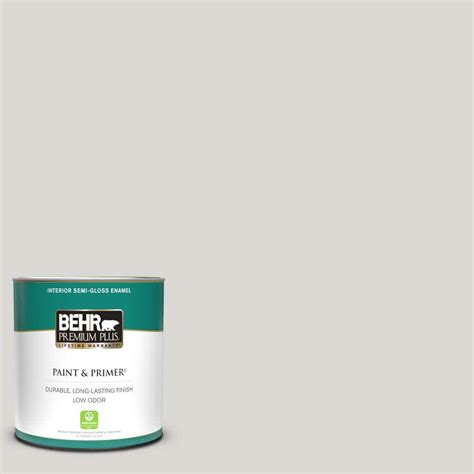 Behr Premium Plus 1 Qt N360 1 Seagull Gray Semi Gloss Enamel Low Odor