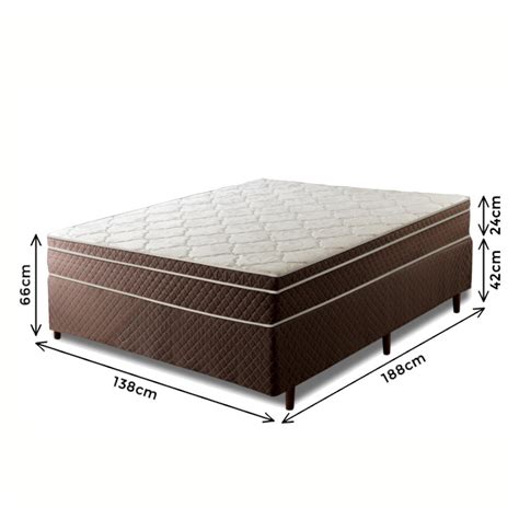 Cama Box Casal Umaflex Atenas Molas Ensacadas Marrom Schumann