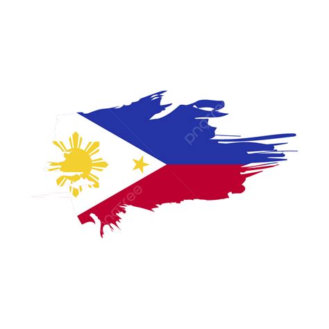 philippines flag brush stroke clipart design flag clipart brush