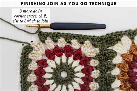 How To Seamlessly Join Crochet Granny Squares As You Go Photo Video