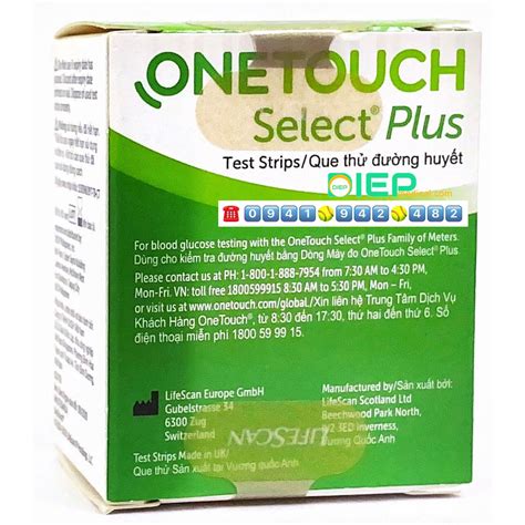 Mua ONETOUCH SELECT PLUS 25 que - Que thử đường huyết của máy Onetouch ...