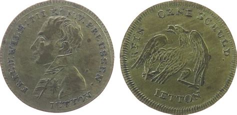 Jetons Notgeld Jeton O J Messing Friedrich Wilhelm III 1797 1840